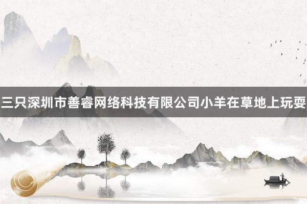 三只深圳市善睿网络科技有限公司小羊在草地上玩耍